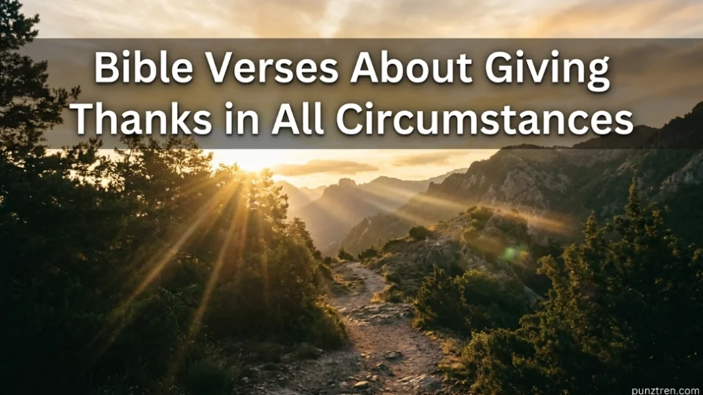Bible Verses About Giving Thanks in All Circumstances