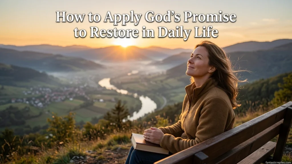 How to Apply God’s Promise to Restore in Daily Life
