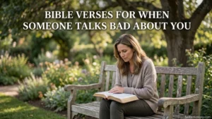 Bible Verses for When Someone Talks Bad About You Have you ever discovered that someone was speaking badly about you behind your back? Few things hurt more than hearing false rumors, harsh criticism, or unfair words from people you trusted. Whether it happens at work, school, church, or even within your family, being talked about can leave deep emotional wounds. It can make you feel angry, rejected, embarrassed, or even tempted to respond in the same hurtful way. The good news is that God understands this kind of pain. Throughout the Bible, faithful men and women—including Jesus Himself—were falsely accused, criticized, and spoken against. Yet Scripture teaches us that our response matters more than the words spoken about us. Instead of seeking revenge or allowing bitterness to take root, God calls us to trust Him, guard our hearts, forgive others, and continue living with integrity. If someone is talking badly about you today, remember that people's opinions do not define your identity—God's truth does. His Word offers comfort, wisdom, protection, and hope for every believer facing criticism or slander. The following Bible verses will remind you that God sees every situation, defends His children, and rewards those who remain faithful. Quick Answer The Bible teaches that when someone talks bad about you, you should trust God instead of seeking revenge. Scripture encourages believers to respond with kindness, pray for those who mistreat them, continue living with integrity, and leave justice in God's hands. Jesus Himself endured insults, false accusations, and rejection, showing us how to respond with grace and love. These Bible verses provide encouragement, strength, and practical wisdom for handling criticism in a way that honors God. What Does the Bible Say About When Someone Talks Bad About You? The Bible never promises that Christians will avoid criticism or false accusations. In fact, Jesus warned His followers that they would face misunderstanding, persecution, and slander because of their faith (John 15:18–20). However, God also promises to remain close to those who suffer unjustly. Scripture teaches several important truths: God hears every careless word spoken against His people. Our reputation ultimately rests in God's hands. We should not repay evil with evil. Love and forgiveness are stronger than revenge. God will bring justice in His perfect time. A Christlike response often becomes a powerful witness to others. Instead of allowing gossip or criticism to control your emotions, the Bible encourages you to focus on pleasing God. When your identity is rooted in Christ, the opinions of others lose their power over your heart. Bible Verses for When Someone Talks Bad About You Trust God to Defend You Psalm 37:5–6 "Commit your way to the Lord; trust in him, and he will act. He will bring forth your righteousness as the light, and your justice as the noonday." Meaning & Biblical Context David wrote this psalm to encourage believers who were surrounded by evil people. Rather than fighting for personal revenge, he urged God's people to trust the Lord to defend them. Practical Life Application If people are spreading lies about you, continue living honestly. Let your character speak louder than rumors while trusting God to reveal the truth. Why This Verse Still Matters Today Social media, workplace gossip, and false accusations spread quickly. God's promise to defend His faithful people remains just as true today. Isaiah 54:17 "No weapon formed against you shall prosper, and every tongue that rises against you in judgment you shall condemn." Meaning & Biblical Context God promised Israel His protection against their enemies. While believers still experience hardship, no attack can ultimately defeat God's purpose for their lives. Practical Life Application Pray with confidence instead of living in fear when others criticize or slander you. Why This Verse Still Matters Today God's protection extends beyond physical danger to emotional and spiritual attacks as well. Respond with Grace Instead of Revenge Romans 12:17–21 "Do not repay anyone evil for evil... Do not be overcome by evil, but overcome evil with good." Meaning & Biblical Context Paul reminds Christians that revenge belongs to God. Our responsibility is to reflect Christ's love, even toward those who mistreat us. Practical Life Application Resist the temptation to respond with angry words, gossip, or social media arguments. Why This Verse Still Matters Today In a culture that encourages retaliation, Christians are called to demonstrate a better way. Matthew 5:44 "Love your enemies and pray for those who persecute you." Meaning & Biblical Context During the Sermon on the Mount, Jesus challenged His followers to love beyond human expectations. Practical Life Application Pray sincerely for the person who has spoken badly about you. Prayer softens your heart and invites God's healing. Why This Verse Still Matters Today Loving difficult people reflects God's character and often breaks the cycle of bitterness. Guard Your Heart Proverbs 4:23 "Above all else, guard your heart, for everything you do flows from it." Meaning & Biblical Context Solomon teaches that our inner life shapes our words, decisions, and relationships. Practical Life Application Do not allow criticism to fill your heart with resentment. Protect your peace through prayer and Scripture. Why This Verse Still Matters Today Negative words can damage emotional health if we allow them to settle deeply in our hearts. Ephesians 4:31–32 "Get rid of all bitterness... Be kind and compassionate to one another, forgiving each other, just as in Christ God forgave you." Meaning & Biblical Context Paul encourages believers to replace bitterness with forgiveness because Christ has forgiven us. Practical Life Application Choose forgiveness daily, even if the other person never apologizes. Why This Verse Still Matters Today Forgiveness frees your heart from carrying unnecessary emotional burdens. Remember That Jesus Experienced the Same 1 Peter 2:23 "When they hurled their insults at him, he did not retaliate... Instead, he entrusted himself to him who judges justly." Meaning & Biblical Context Peter points to Jesus as the perfect example of responding to insults without revenge. Practical Life Application When criticized unfairly, pause before reacting. Ask yourself how Jesus would respond. Why This Verse Still Matters Today Christ's example teaches believers to respond with humility instead of hostility. John 15:18–20 "If the world hates you, keep in mind that it hated me first." Meaning & Biblical Context Jesus prepared His disciples for opposition because following Him would not always be accepted. Practical Life Application Do not be discouraged when your faith attracts criticism. Continue serving God faithfully. Why This Verse Still Matters Today Believers around the world still face rejection because of their commitment to Christ. Let Your Character Speak 1 Peter 3:16 "Keep a clear conscience, so that those who speak maliciously against your good behavior in Christ may be ashamed of their slander." Meaning & Biblical Context Peter encourages Christians to maintain integrity even when falsely accused. Practical Life Application Focus on living honestly instead of trying to defend yourself against every rumor. Why This Verse Still Matters Today Consistent Christian character eventually exposes false accusations. Luke 6:27–28 "Love your enemies, do good to those who hate you, bless those who curse you, pray for those who mistreat you." Meaning & Biblical Context Jesus teaches a radically different response from the world's approach to conflict. Practical Life Application Speak blessings instead of curses. Choose kindness over revenge. Why This Verse Still Matters Today This attitude transforms relationships and points others toward Christ. Applying These Bible Verses in Daily Life When someone talks badly about you, emotions can quickly take control. God's Word offers practical guidance for responding wisely. Pray Before You React Take your hurt to God before speaking to anyone else. Honest prayer prevents emotional decisions and brings peace to your heart. Refuse to Join Gossip Avoid speaking badly about the person who hurt you. Breaking the cycle of gossip honors God and protects your witness. Focus on Your Character You cannot control what others say, but you can control how you live. Let honesty, humility, and kindness define your reputation. Remember Your Identity in Christ Your value comes from God's love—not from people's opinions. When your identity is rooted in Christ, criticism loses much of its power. Trust God's Timing Sometimes your name is cleared quickly. Other times it takes longer. Trust that God sees everything and will bring justice according to His perfect plan. A Prayer for When Someone Talks Bad About You Heavenly Father, Thank You for knowing my heart even when others misunderstand me. You see every word spoken against me, and nothing is hidden from Your eyes. Please heal the hurt caused by criticism, gossip, and false accusations. Help me respond with the same grace that Jesus showed. Remove anger, bitterness, and the desire for revenge from my heart. Fill me with peace, wisdom, and forgiveness. Give me the strength to continue doing what is right, even when others speak against me. Protect my reputation according to Your will, and let my life reflect Your goodness. Teach me to trust You as my Defender and my Judge. May my words and actions always honor You. In Jesus' name, Amen. Frequently Asked Questions Can Christians defend themselves when someone lies about them? Yes. You may respectfully speak the truth, but avoid responding with hatred, revenge, or sinful anger. Does God hear when people gossip about me? Yes. God knows every word spoken and promises to judge righteously. What should I do first after hearing someone talk badly about me? Pray, remain calm, and seek God's wisdom before reacting emotionally. Should I forgive someone who never apologizes? Yes. Forgiveness frees your heart and follows Christ's example, even if reconciliation is not possible. Why does God allow false accusations? God can use difficult situations to strengthen faith, develop character, and display His glory. What if the criticism is true? Receive correction with humility, repent where necessary, and continue growing in Christ. Which Bible verse is best for overcoming gossip? Romans 12:21 reminds believers to overcome evil with good. Can God restore my reputation? Yes. God is able to defend His children and restore what has been damaged according to His perfect timing. Conclusion Being talked about unfairly is painful, but it does not have to define your future. Throughout Scripture, God reminds us that He sees every injustice, hears every hurtful word, and walks beside His children through every trial. Even Jesus experienced rejection, insults, and false accusations, yet He responded with love, forgiveness, and unwavering trust in His Father. When someone speaks badly about you, choose God's way instead of the world's way. Pray before reacting. Forgive instead of seeking revenge. Continue living with integrity. Trust the Lord to defend your name in His perfect timing. Remember this truth: the opinions of others may change, but God's love for you never does. As you keep your eyes on Christ and faithfully follow His Word, you will discover a peace that no criticism can steal and a hope that no accusation can destroy. Let your life shine so brightly that your character speaks louder than the negative words of others.