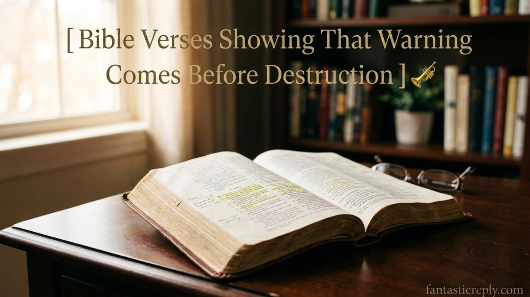 Bible Verses Showing That Warning Comes Before Destruction